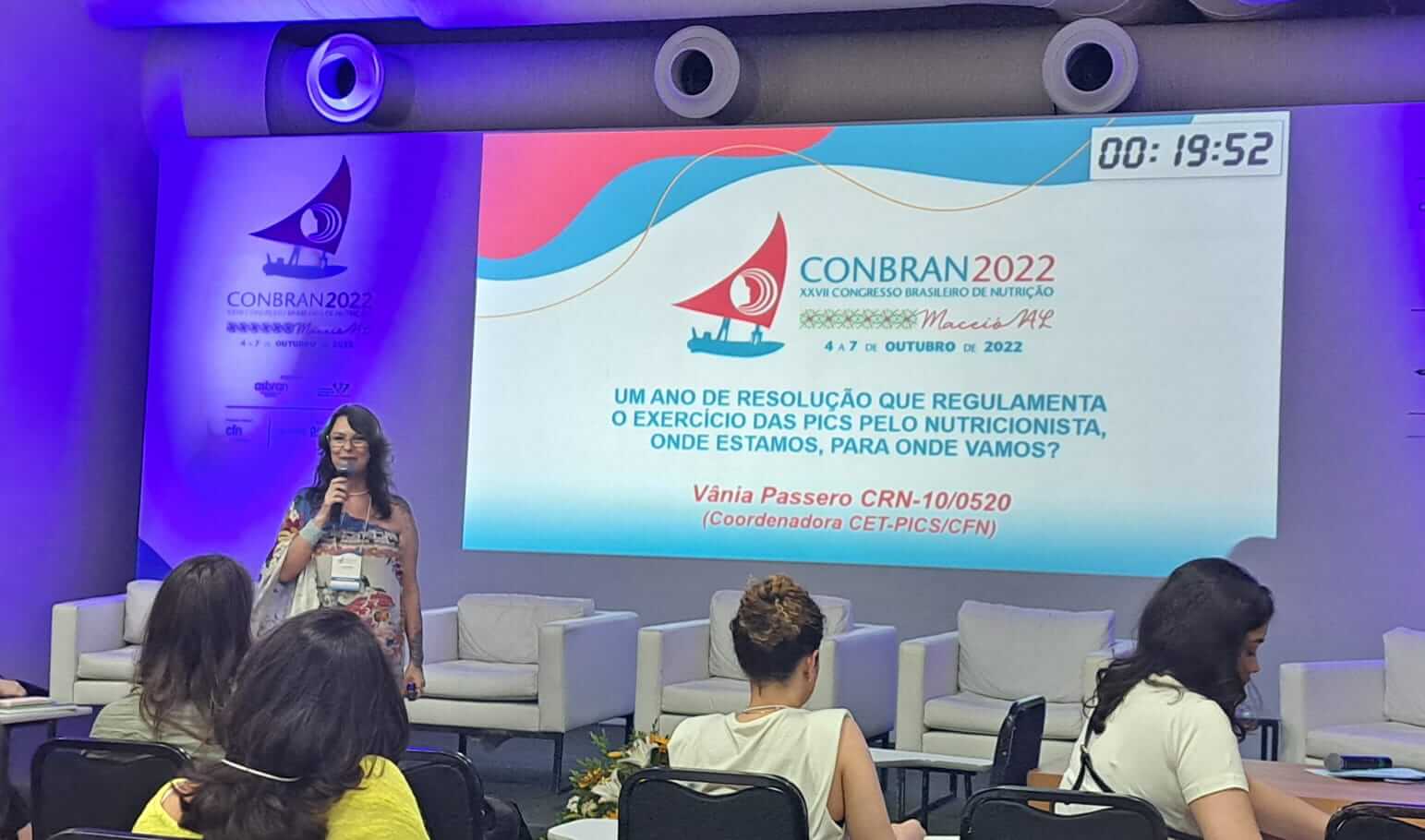 Conbran 2022: Presidente do CRN-10 faz palestra sobre exercício das PICS pelo nutricionista